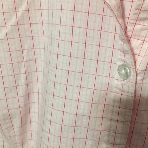 George plaid pink button down 12-14 large taylored - Picture 3 of 5